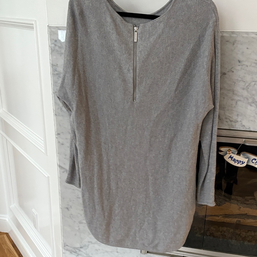 Michael Kors Elegant Gray Knit long sweater